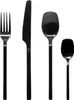 Příbory z nerezové oceli MODERN, černá barva, 24 ks Náhled obrázku produktu 1