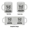 Witziger Glas Tasse für den 90. Geburtstag mit Motiv: Produktbild-Vorschau 4