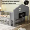 Zubaliya Massivholz Kinderbett - 140x200 cm Grau - Produktbild-Vorschau 4