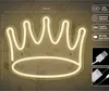 A neon crown light with product information and accessories shown. Produktbild-Vorschau