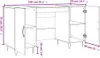 vidaXL Bureau blanc 140x50x75 cm bois composite Voir les images du produit 8