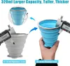 2-teiliges Set faltbarer Silikonbecher, 320 ml Reisebecher, Produktbild-Vorschau 4