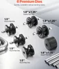 A collection of pipe bending dies displayed on a metallic surface. Podgląd zdjęcia produktu