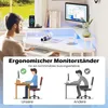 Biurko narożne COSTWAY ze stacją ładującą, trójkątne biurko Podgląd zdjęcia produktu 5
