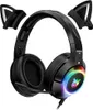 Onikuma K9 RGB Wired with Cat Ears Czarny Słuchawki PC Podgląd zdjęcia produktu 6