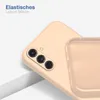 A close-up of a phone case, showing the camera cutout and the interior texture of the case. Produktbild-Vorschau