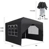 XINZI Pavillon pliant 3x3 Pavillon de jardin, hauteur Voir les images du produit 2