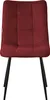 A single red dining chair with black metal legs, shown from the front. Produktbild-Vorschau