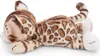 A plush Bengal cat toy lying on its side against a white background. Produktbild-Vorschau