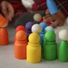 Ulanik Montessori Jouets en bois Poupées arc-en-ciel à Voir les images du produit 6