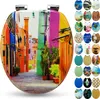 Sanfino® Premium WC Sitz "Colorful Houses" hochwertiger Produktbild-Vorschau 1