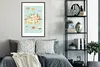 MuchoWow® MuchoWow® Gerahmtes Poster Weltkarte Kinder - Produktbild-Vorschau 2