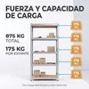 IvoQ Estantería – 180 x 90 x 40 cm – 5 baldas ajustables – Vista previa de la imagen del producto 3