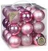 Weihnachtskugeln Kunststoff 6cm 27er Set - Rosa Mix Produktbild-Vorschau 2