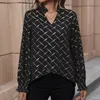 Damenhemden Elegante Lässige Langen Bluse Lose Print Produktbild-Vorschau 3