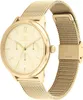 A close-up studio shot of a gold Tommy Hilfiger watch. Produktbild-Vorschau