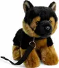 A plush German Shepherd puppy with a leash attached to its collar, set against a plain white background. Produktbild-Vorschau