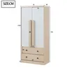 Flieks Armoire penderie avec 2 tiroirs et 2 portes, armoire Voir les images du produit 5