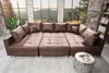 Moderne XXL Wohnlandschaft KENT 305cm braun Sofa mit Produktbild-Vorschau 4