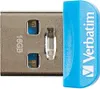A close-up shot of a blue Verbatim USB flash drive. Náhled obrázku produktu