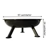 Feuerschale aus schwarzem Stahl, Durchmesser 57 cm Produktbild-Vorschau 3