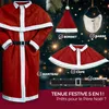 Detex Costume Babbo Natale Completo 5 pz. Vestito Abito Anteprima dell’immagine prodotto 10