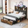 letto 160 x 200 cm con contenitore, illuminazione a LED e 2 Anteprima dell’immagine prodotto 2
