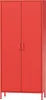 A red metal wardrobe with two doors and handles. Anteprima dell’immagine prodotto