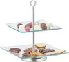 Relaxdays Etagere, 2 stöckig, eckig, Cupcake, Kekse, Obst, Produktbild-Vorschau 1