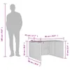 vidaXL Garage per robot tosaerba Nero 86x90x52/57 cm in Anteprima dell’immagine prodotto 13
