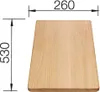 BLANCO 218313, Rechteckig, Holz, Holz, 530 mm, 260 mm, 1 Produktbild-Vorschau 5