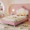 Elegantes Kinderbett mit weichen Kanten, Metallfüßen und Produktbild-Vorschau 5