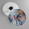 Wanduhr - Rund - Glasuhr - Acryl Stadt Regen - 30x30cm - Produktbild-Vorschau 2