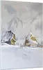 Bilder auf glas - Einteilig - Haus Berge Schnee - 70x100cm Produktbild-Vorschau 1