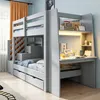 Letto a castello Merax 90x200 cm con scrivania, letto per Anteprima dell’immagine prodotto 5