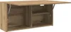 A wooden cabinet with a top that opens upwards, supported by metal hinges. Náhled obrázku produktu