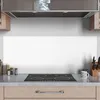 DEQORI Küchenrückwand Glas 125x50 cm 'Weiß' Spritzschutz Produktbild-Vorschau 3