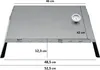 A stainless steel pizza oven attachment with dimensions labeled. Podgląd zdjęcia produktu