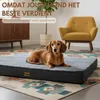 Pebble Orthopedisch Hondenkussen 90x70 cm Grijs - Wasbaar - Productafbeelding-voorbeeld 3