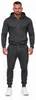 Herren Jogginganzug einfarbig 100% BW 586 Anthrazit XXL Produktbild-Vorschau 2
