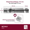 HOOZ Edelstahl Türriegel, Riegelschloss für Türen und Tore Produktbild-Vorschau 3