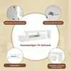 A collage of images showcasing the features of a white TV cabinet. Anteprima dell’immagine prodotto