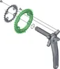 SHIMANO XT FC-M8000, ingranaggio, argento-nero, Anteprima dell’immagine prodotto 5