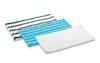 Three mop pads are arranged diagonally on a white background. The pads have different colored stripes. Náhled obrázku produktu
