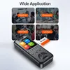 A collage of images showing the wide applications of a voice recorder. The main image is a close-up of the voice recorder with its screen displaying various icons. The other images depict scenarios such as a meeting, a classroom, an interview, and a lectur Náhled obrázku produktu