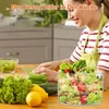 Transparente Glasschüssel mit Deckel, Große Salatschüssel Produktbild-Vorschau 6