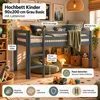 Homestyle4u Hochbett 90x200 mit Lattenrost Kinderbett Weiß Produktbild-Vorschau 3