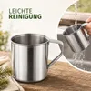 Sada 4 nerezových hrnčekov Moritz, objem 200 ml, s rúčkou – Náhľad obrázku produktu 7