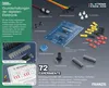 A collection of electronic components and a circuit board for a digital electronics learning kit. Produktbild-Vorschau