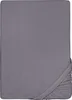 A folded grey fitted sheet is shown from a top-down perspective. Produktbild-Vorschau